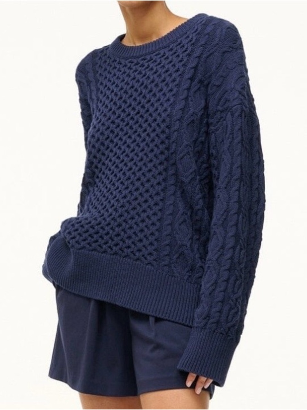 Staud Tracy Sweater in Navy, sz M, new with tags